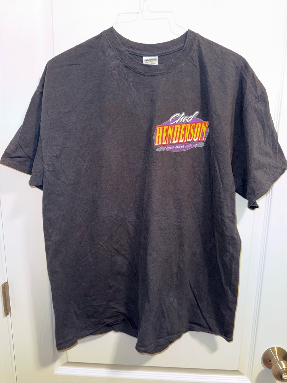 Vintage Chad Henderson Outlaw Drag Radial Racing Graphic Tee in size XL